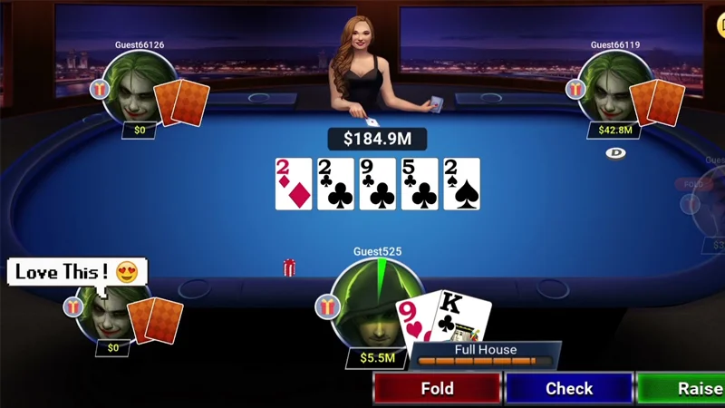 Bài poker sử dụng bộ bài tây 52 lá quen thuộc